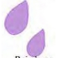 Paper Confetti Shapes Raindrops (2")